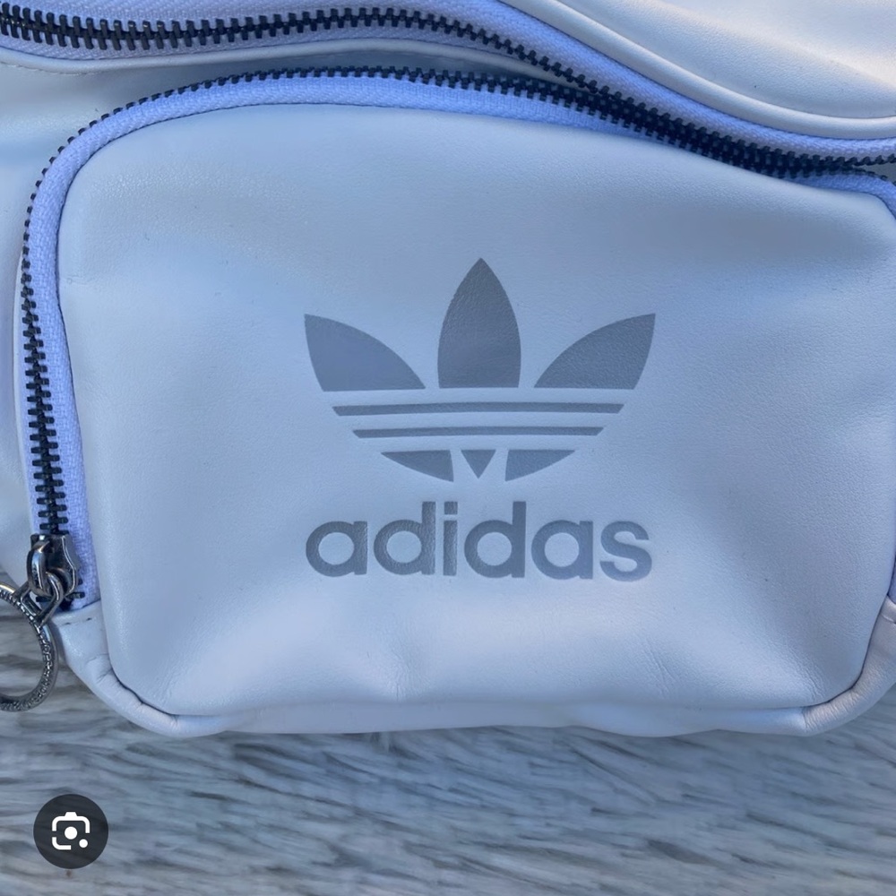 Adidas White and Gray Crossbody Bag
